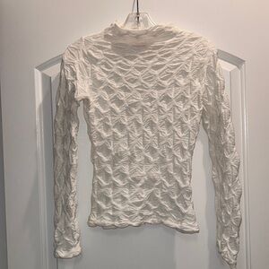 Anthropologie White Top - Long Sleeve